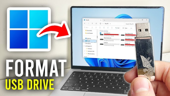 شرح الفورمات USB باسهل طريقة وبدون USB فعلي